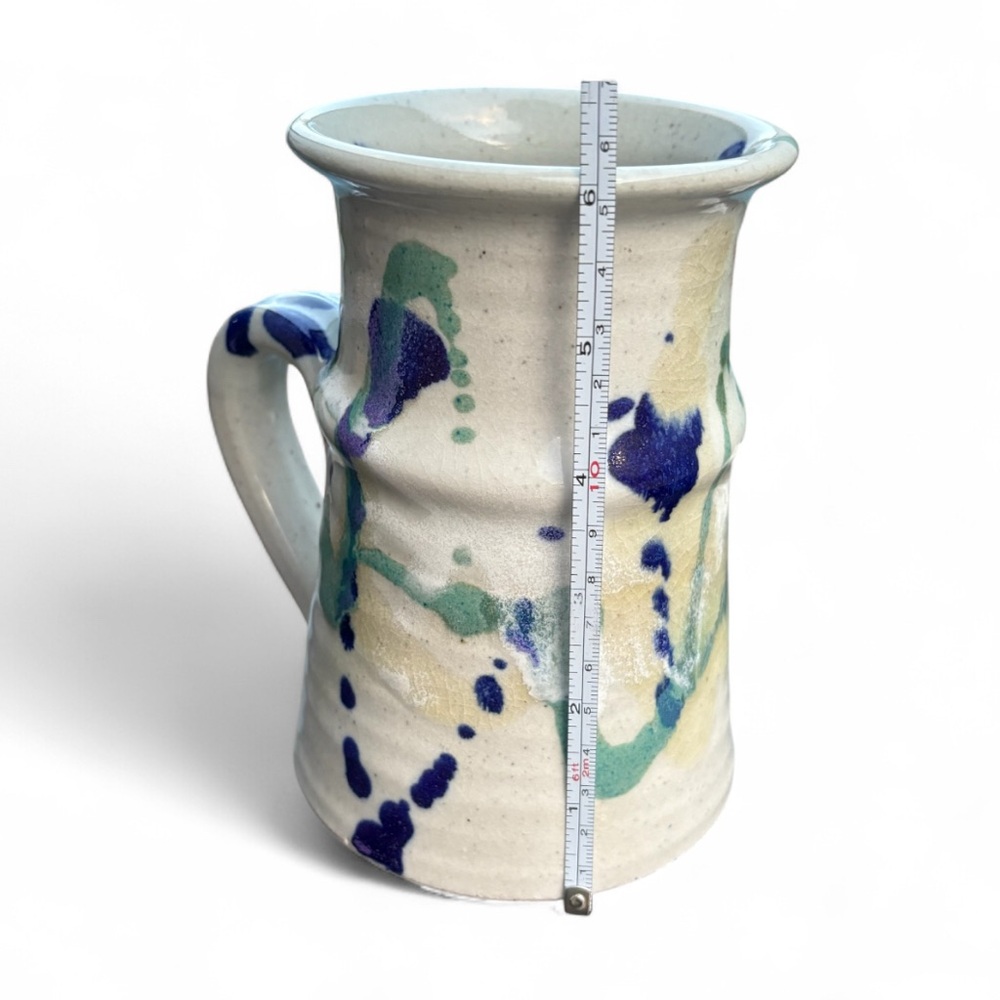 Bruce Larrabee Ceramic Large Mug Studio Pottery Hand Spun 70s - Picture 6 of 8